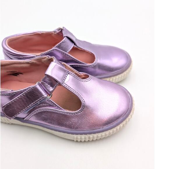 Tucker + Tate Tabitha Mary Jane Flat Girls Metallic Purple Size US10M EU27 - Picture 11 of 11